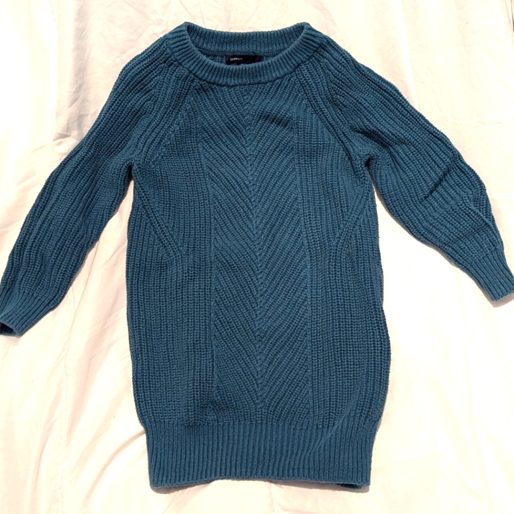 6/$20👶 4T baby gap teal ballon knit tunic dress